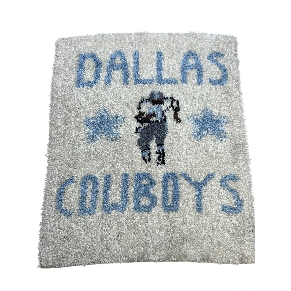Vintage DALLAS COWBOYS Rug - 1970s‎ NFL - Door Mat - 27